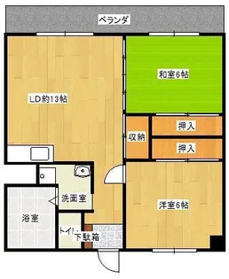 サンコーポシライシ【307号室】の間取り