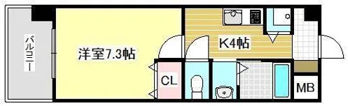 クオリアけやき通り【703号室】の間取り