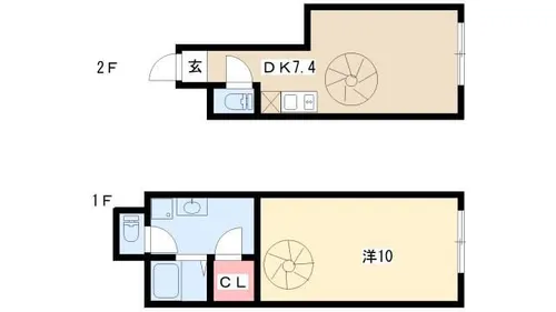 フローラル今池【205号室】の間取り