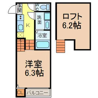 アーク東海通【105号室】の間取り
