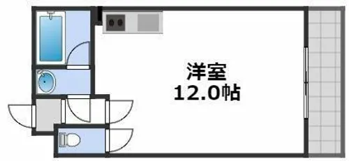 グローリーハイツ東成【1階】の間取り