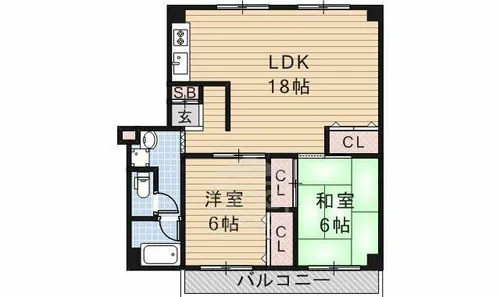 藤コーポラス【4階】の間取り