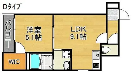 フジパレス東粉浜【2階】の間取り