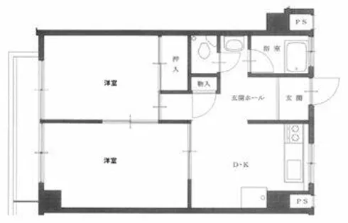 パールハイツくれない【5階】の間取り