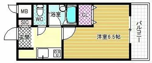 Grand Excel 天美【6階】の間取り