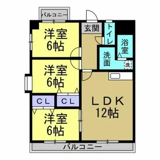 カサ・フェリスⅢ【3階】の間取り