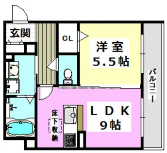 アンビエラ天王【A102号室】の間取り