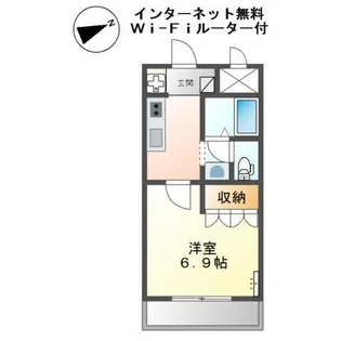 フォンテーヌ・アベニューI【1階】の間取り