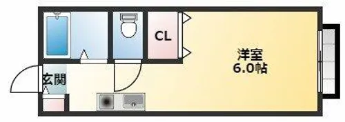 エステートピアナカタB棟【2階】の間取り