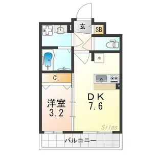 ファステート京都ステーションウォズ【7階】の間取り