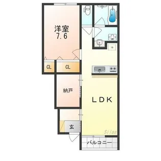 プレミアムスイート泉佐野【1階】の間取り