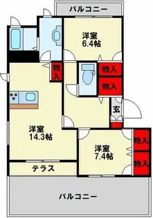 ロアーブルⅦ番館【102号室】の間取り