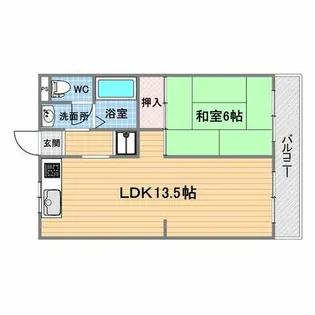 io甲子園Ⅱ番館【1階】の間取り