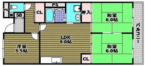 ヴィルフォーレ ミチハタ【1階】の間取り