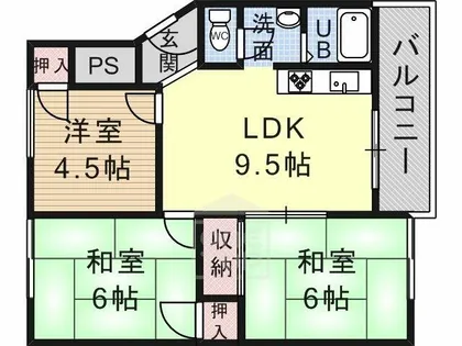マンション沢良宜【5階】の間取り
