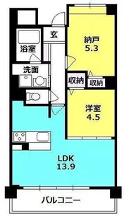 セリシール夙川苦楽園【306号室】の間取り