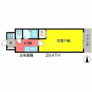 シャンドフルール【3階】の間取り