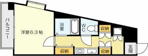 グレイス片野【8階】の間取り
