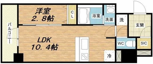 1LDKの間取り画像