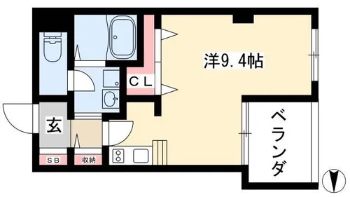 スワローハイム岩塚【3階】の間取り