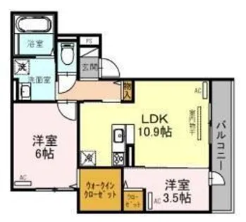SAKURA甲子園三保町【206号室】の間取り
