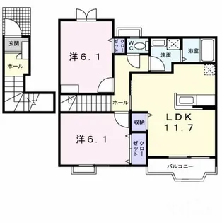 カルム新池島I【2階】の間取り