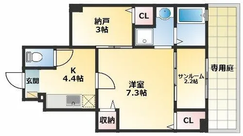 チェーロエテルノ【1階】の間取り