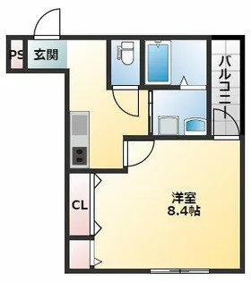 フジパレス弥刀Ⅱ番館【1階】の間取り