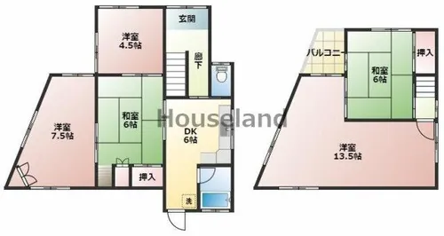 和歌山県和歌山市園部【一戸建】の間取り