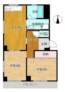 マンション露橋A棟【402号室】の間取り