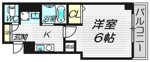 ミーネ松屋町【6階】の間取り