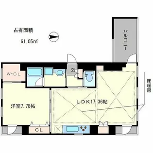 プランドール神宮丸太町【5階】の間取り