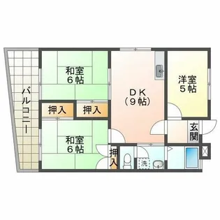 落合ハイツA棟【3階】の間取り