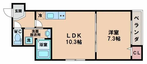 フジパレス山之内Ⅲ番館【3階】の間取り