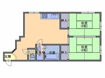 川本興産ビル【402号室】の間取り