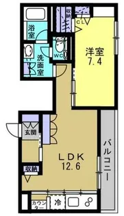 シャーメゾン甲子園口1丁目 レジデンス イースト【201号室】の間取り