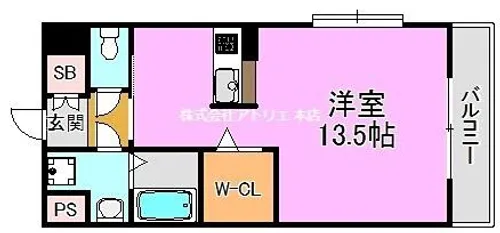 ロータリーマンション長田東【6階】の間取り