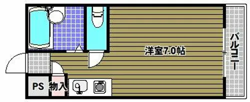 スカイ南花台【7階】の間取り