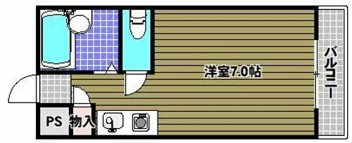 スカイ南花台【2階】の間取り