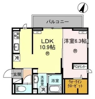 D-PLACE駅南大路【3階】の間取り