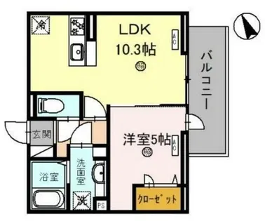 D’s駅南大路【3階】の間取り