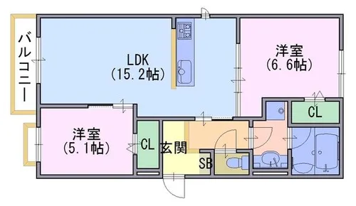 ブランシュ【301号室】の間取り