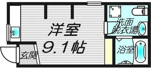 城北公園通ハイツ【1階】の間取り