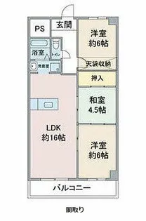 ファミリーハイツ柴田【203号室】の間取り