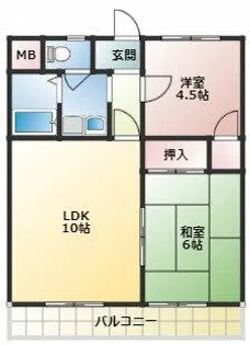 ドミールあかり【302号室】の間取り