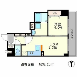 セオリー京都アビテD.C.【4階】の間取り