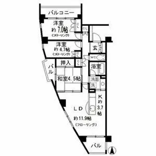 パークホームズ覚王山 SOUTH【3階】の間取り