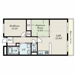 クレアヤマモト【2階】の間取り