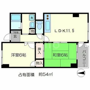 シルベーヌ北山【4階】の間取り
