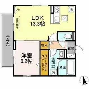 サンティモン【302号室】の間取り